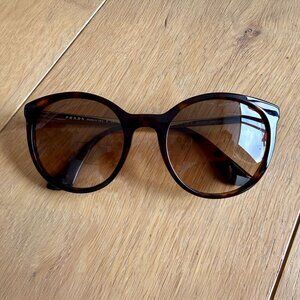 Prada cat-eye gradient tortoiseshell and gold sunglasses